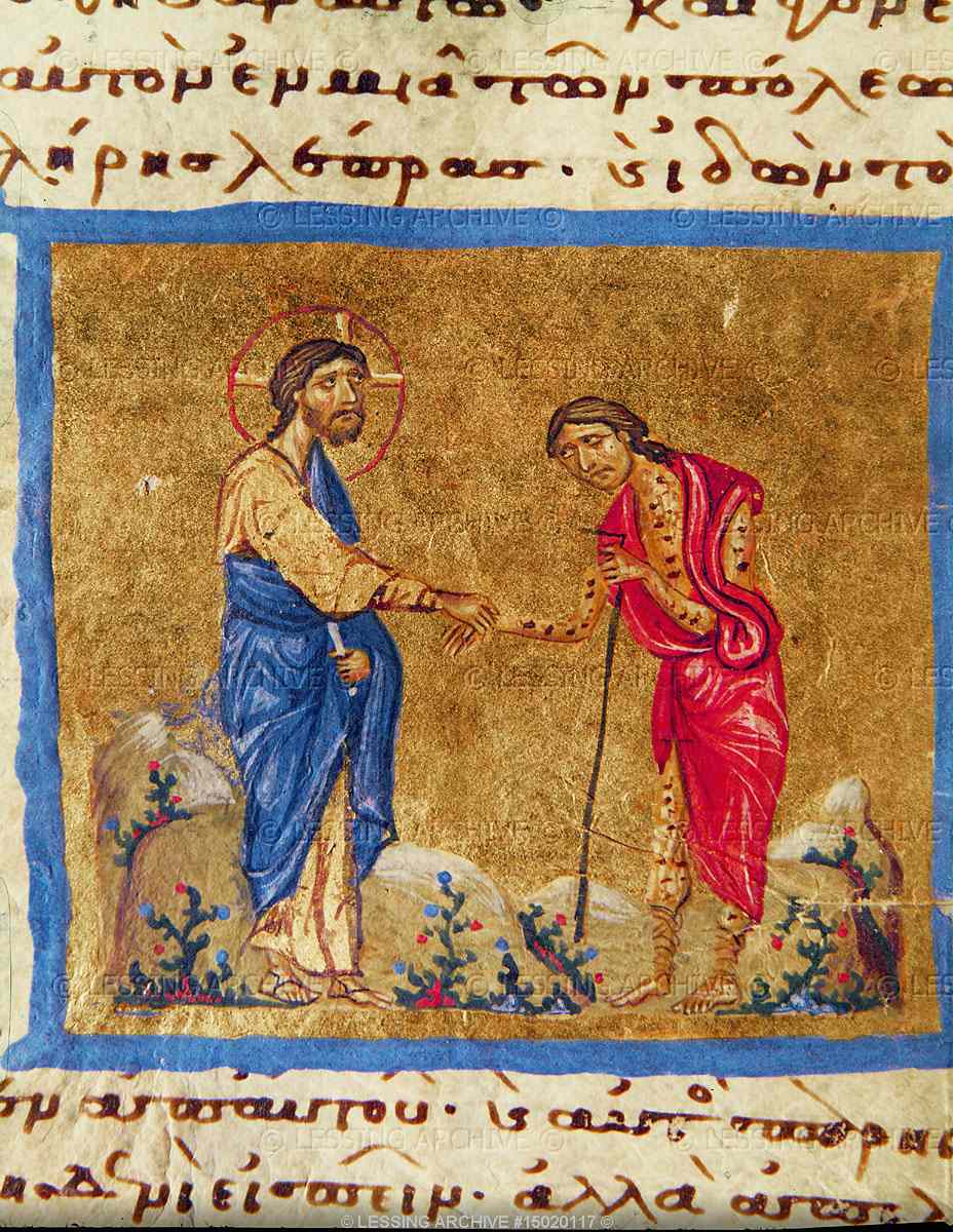 Genezing van de melaatse, tweede helft 12e eeuw